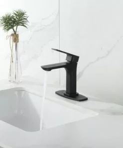 Tuscany® Gatineau One-Handle 4" Centerset Matte Black Bathroom Faucet - Modern Design, Durable Finish -Tuscany Shop 6736319 DP IU RS 45