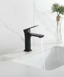 Tuscany® Gatineau One-Handle 4" Centerset Matte Black Bathroom Faucet - Modern Design, Durable Finish -Tuscany Shop 6736319 NDP IU LS 45