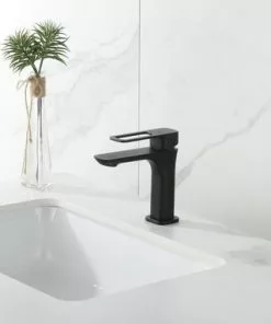 Tuscany® Gatineau One-Handle 4" Centerset Matte Black Bathroom Faucet - Modern Design, Durable Finish -Tuscany Shop 6736319 NDP SC RS 45