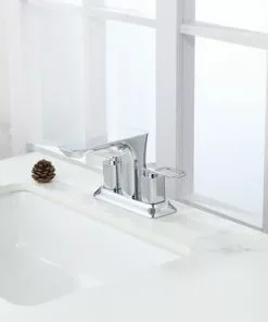 Tuscany® Gatineau Two-Handle 4" Centerset Polished Chrome Bathroom Faucet - Stylish & Durable -Tuscany Shop 6736324 SC RS 45