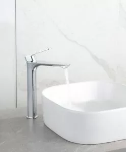 Tuscany® Gatineau One-Handle Polished Chrome Vessel Bathroom Faucet - Sleek Modern Design -Tuscany Shop 6736338 IU LS 45