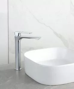 Tuscany® Gatineau One-Handle Polished Chrome Vessel Bathroom Faucet - Sleek Modern Design -Tuscany Shop 6736338 SC LS 45