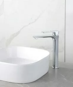 Tuscany® Gatineau One-Handle Polished Chrome Vessel Bathroom Faucet - Sleek Modern Design -Tuscany Shop 6736338 SC RS 45