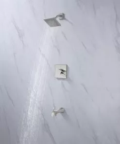 Tuscany® Gatineau One-Handle 1-Spray Polished Chrome Bathtub Shower Faucet - Elegant & Durable Design -Tuscany Shop 6736342 IU RS 45