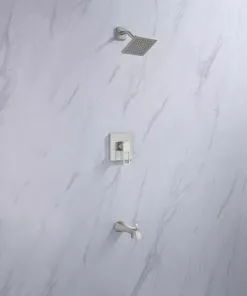 Tuscany® Gatineau One-Handle 1-Spray Polished Chrome Bathtub Shower Faucet - Elegant & Durable Design -Tuscany Shop 6736342 SC LS 45