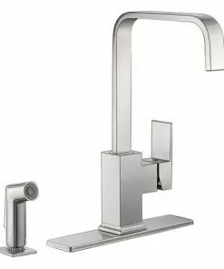 Tuscany® Ginkgo™ One-Handle Stainless Steel Kitchen Faucet - High Arc, Durable Design