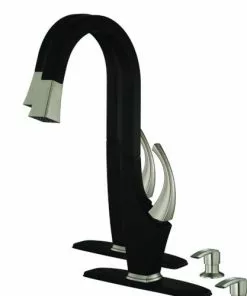 Tuscany Audrey One-Handle Pull-Down Kitchen Faucet in Chocolate Bronze/Stainless Steel -Tuscany Shop 6737042 Right Print