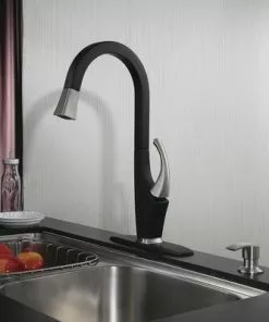 Tuscany Audrey One-Handle Pull-Down Kitchen Faucet in Chocolate Bronze/Stainless Steel -Tuscany Shop 6737042 SC 1
