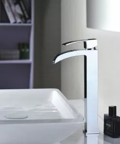 Tuscany® Free Fall One-Handle Polished Chrome Vessel Bathroom Faucet - Modern Design, Easy Installation -Tuscany Shop 6737060 SC RS