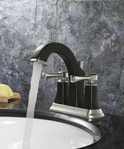 Tuscany® Audrey Two-Handle 4" Centerset Chocolate Bronze/Brushed Nickel Bathroom Faucet - Elegant and Durable -Tuscany Shop 6737064 IU RS 45