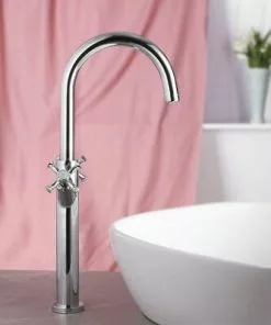 Tuscany® Victoria Two-Handle Polished Chrome Vessel Bathroom Faucet | Modern Elegance -Tuscany Shop 6737065 SC LS