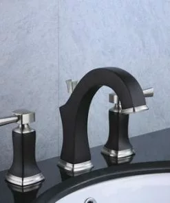 Tuscany® Audrey Two-Handle 6"-10" Widespread Chocolate Bronze/Brushed Nickel Bathroom Faucet | Elegant & Durable Design -Tuscany Shop 6737067 SC LS 45