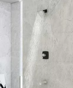 Tuscany® Audrey One-Handle 1-Spray Chocolate Bronze/Brushed Nickel Bathtub Shower Faucet - Elegant & Durable -Tuscany Shop 6737068 LS45 InUse