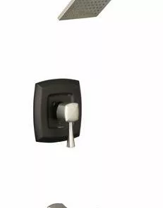 Tuscany® Audrey One-Handle 1-Spray Chocolate Bronze/Brushed Nickel Bathtub Shower Faucet - Elegant & Durable