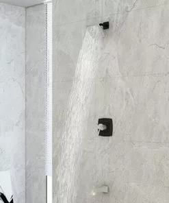 Tuscany® Audrey One-Handle 1-Spray Chocolate Bronze/Brushed Nickel Bathtub Shower Faucet - Elegant & Durable -Tuscany Shop 6737068 Scene 5