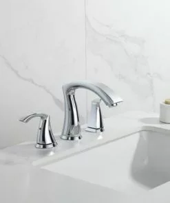 Tuscany® Esa™ Two-Handle 6"-10" Widespread Polished Chrome Bathroom Faucet -Tuscany Shop 6737070 SC LS 45