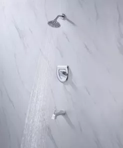 Tuscany® Esa™ One-Handle 1-Spray Polished Chrome Bathtub Shower Faucet - Modern Bathroom Fixture 10 Tuscany® Esa™ One-Handle 1-Spray Polished Chrome Bathtub Shower Faucet - Modern Bathroom Fixture -Tuscany Shop 6737072 IU RS 45