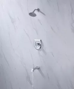 Tuscany® Esa™ One-Handle 1-Spray Polished Chrome Bathtub Shower Faucet - Modern Bathroom Fixture 11 Tuscany® Esa™ One-Handle 1-Spray Polished Chrome Bathtub Shower Faucet - Modern Bathroom Fixture -Tuscany Shop 6737072 IU RS 45 V2