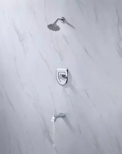 Tuscany® Esa™ One-Handle 1-Spray Polished Chrome Bathtub Shower Faucet - Modern Bathroom Fixture 5 Tuscany® Esa™ One-Handle 1-Spray Polished Chrome Bathtub Shower Faucet - Modern Bathroom Fixture - Image 5