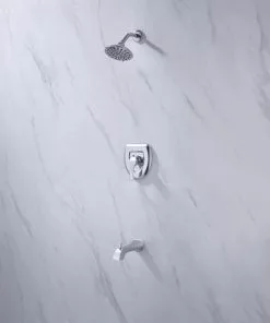 Tuscany® Esa™ One-Handle 1-Spray Polished Chrome Bathtub Shower Faucet - Modern Bathroom Fixture 13 Tuscany® Esa™ One-Handle 1-Spray Polished Chrome Bathtub Shower Faucet - Modern Bathroom Fixture -Tuscany Shop 6737072 SC RS 45