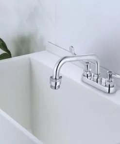 Tuscany Stalwart Two-Handle Polished Chrome Laundry/Utility Sink Faucet - Durable and Stylish -Tuscany Shop 6737307 SC RS 300PPI