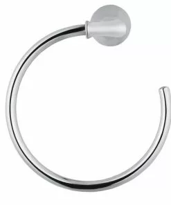 Tuscany® Marianna™ Polished Chrome Wall-Mount Towel Ring - Elegant Bathroom Hardware -Tuscany Shop 6751260 Front