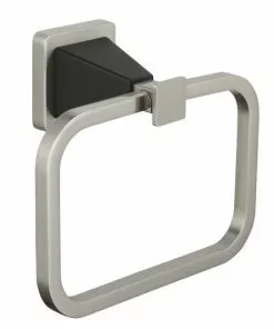 Tuscany® Audrey™ Chocolate Bronze/Brushed Nickel Wall-Mount Towel Ring - Elegant Bathroom Hardware -Tuscany Shop 6751281 LS