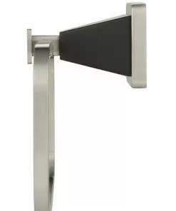 Tuscany® Audrey™ Chocolate Bronze/Brushed Nickel Wall-Mount Towel Ring - Elegant Bathroom Hardware -Tuscany Shop 6751281 Right