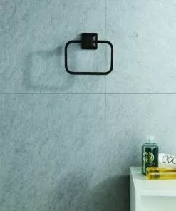 Tuscany® Audrey™ Chocolate Bronze/Brushed Nickel Wall-Mount Towel Ring - Elegant Bathroom Hardware -Tuscany Shop 6751281 a