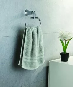 Tuscany® Esa™ Polished Chrome Wall-Mount Towel Ring - Elegant Bathroom Hardware -Tuscany Shop 6751289 b