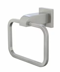 Tuscany® Free Fall Brushed Nickel Towel Ring - Wall-Mount Bathroom Hardware -Tuscany Shop 6751333 Angle