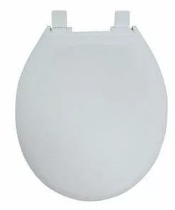 Tuscany® Round White Plastic Slow-Close Toilet Seat – Durable & Quiet Bathroom Upgrade