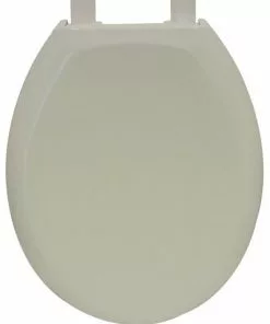 Tuscany® Round Bone Plastic Slow-Close Toilet Seat - Durable & Quiet Bathroom Upgrade