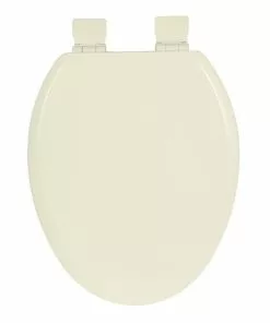 Tuscany® Elongated Bone Enameled Wood Slow-Close Toilet Seat – Durable & Elegant Bathroom Upgrade