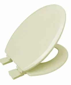 Tuscany® Elongated Bone Enameled Wood Slow-Close Toilet Seat – Durable & Elegant Bathroom Upgrade -Tuscany Shop 6766585Top