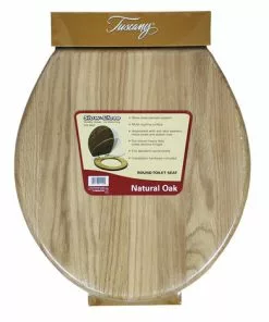 Tuscany® Round Natural Oak Wood Slow-Close Toilet Seat - Elegant & Durable Bathroom Upgrade -Tuscany Shop 6766602Packed
