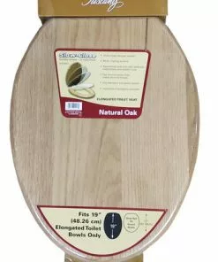Tuscany® Elongated Natural Oak Wood Slow-Close Toilet Seat – Durable Bathroom Upgrade -Tuscany Shop 6766603Packed