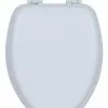 Tuscany® Elongated White Soft Wood Core Slow-Close Toilet Seat - Premium Bathroom Upgrade