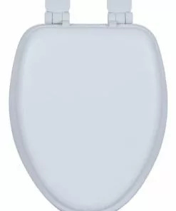Tuscany® Elongated White Soft Wood Core Slow-Close Toilet Seat - Premium Bathroom Upgrade