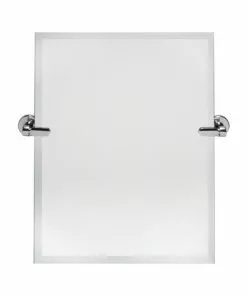 Tuscany® 21"W X 24"H Chrome Pivoting Bevel Frameless Mirror - Elegant Bathroom & Vanity Decorative Accent