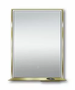 Tuscany® 24"W X 32"H Matte Gold Framed LED Mirror – Modern Elegance for Your Home