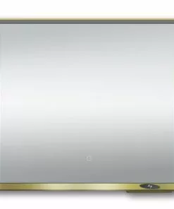 Tuscany® 36"W X 32"H Matte Gold Framed LED Mirror - Elegant Decorative Accent for Home -Tuscany Shop 6771710 MASTERLIGHTOFF n