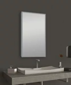 Tuscany® 18"W X 30"H Frameless LED Mirror – Modern Bathroom & Vanity Mirror with Energy-Efficient LED Lighting -Tuscany Shop 6771717leftsceneoff2