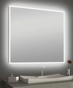 Tuscany® 36"W x 32"H Frameless LED Mirror - Modern Bathroom & Vanity Mirror -Tuscany Shop 6771719leftsceneon1