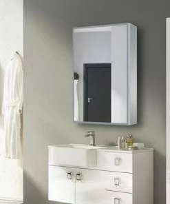 Tuscany® 18"W X 30"H LED Medicine Cabinet - Modern Bathroom Storage 12 Tuscany® 18"W X 30"H LED Medicine Cabinet - Modern Bathroom Storage -Tuscany Shop 6771726leftviewscenelightoff9