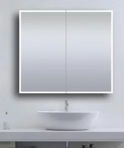 Tuscany® 36"W x 32"H LED Medicine Cabinet - Modern Bathroom Storage Solution -Tuscany Shop 6771729frontscenelighton1