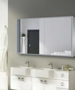 Tuscany® 48"W X 28"H LED Medicine Cabinet for Modern Bathrooms -Tuscany Shop 6771730leftviewsceneoff9