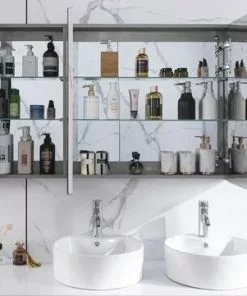 Tuscany® 48"W x 30"H Frameless Medicine Cabinet | Modern Bathroom Storage Solution -Tuscany Shop 6771736openscene8 1