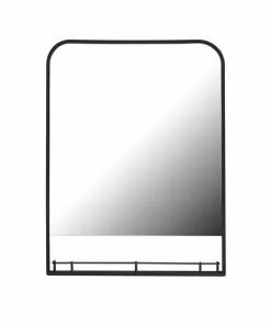 Tuscany® 24"W X 32"H Matte Black Framed Pharmacy Mirror - Elegant Decorative Accent