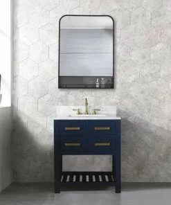 Tuscany® 24"W X 32"H Matte Black Framed Pharmacy Mirror - Elegant Decorative Accent -Tuscany Shop 6775585 PharmacyMirror Edit